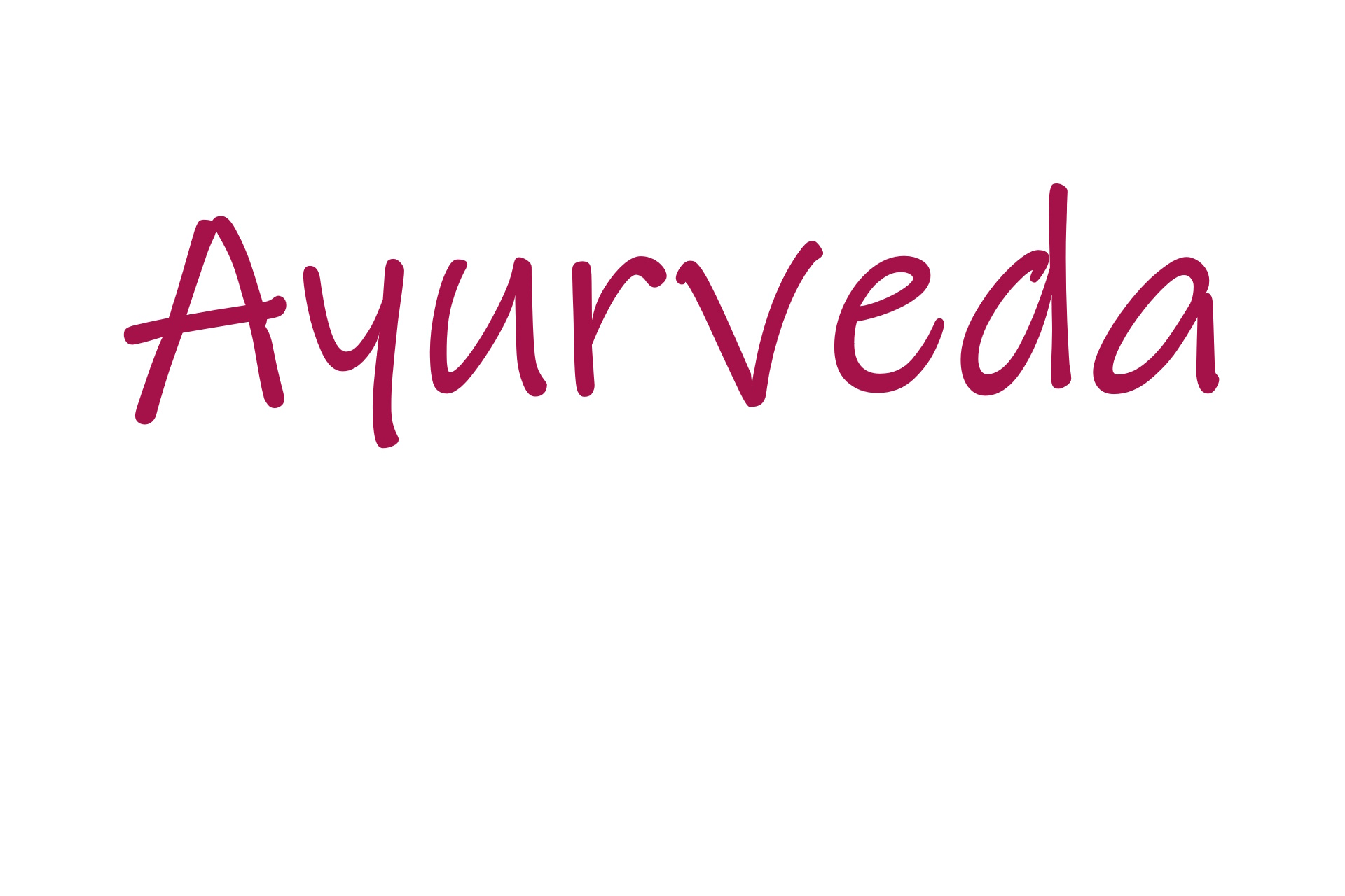 Schriftzug Ayurveda-Rezept No. 18 (Rhabarber-Erdbeer-Crumble)